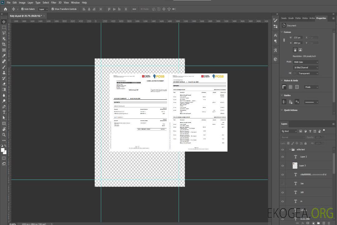Modèle de justificatif de domicile de la banque DBS de Singapour au format Word et PDF, 4 pages template Modèle de justificatif de domicile de la banque DBS de Singapour au format Word et PDF, 4 pages template